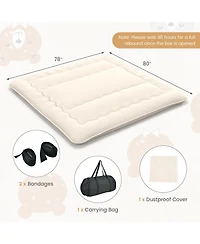 Slickblue Futon Mattress Floor Sleeping Pad with Washable Cover
