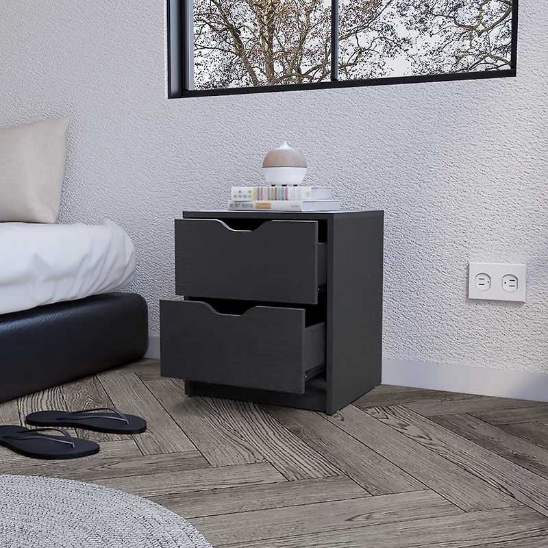 Streamdale Nightstand Gandu, Two Drawers, Finish