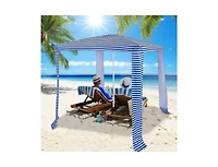 Slickblue 6.6 x 6.6 Feet Foldable and Easy-Setup Beach Canopy With Carry Bag