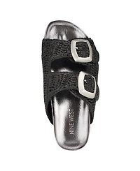 Nine West Women's Tenli Round Toe Casual Flat Sandals