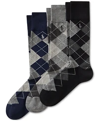 Polo Ralph Lauren Men's 3-Pack Argyle Dress Socks