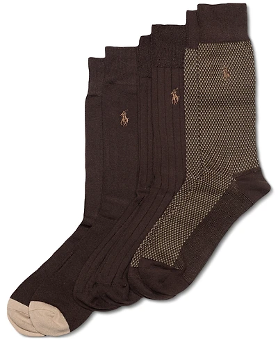 Polo Ralph Lauren Men's 3-Pk. Supersoft Birdseye Dress Socks