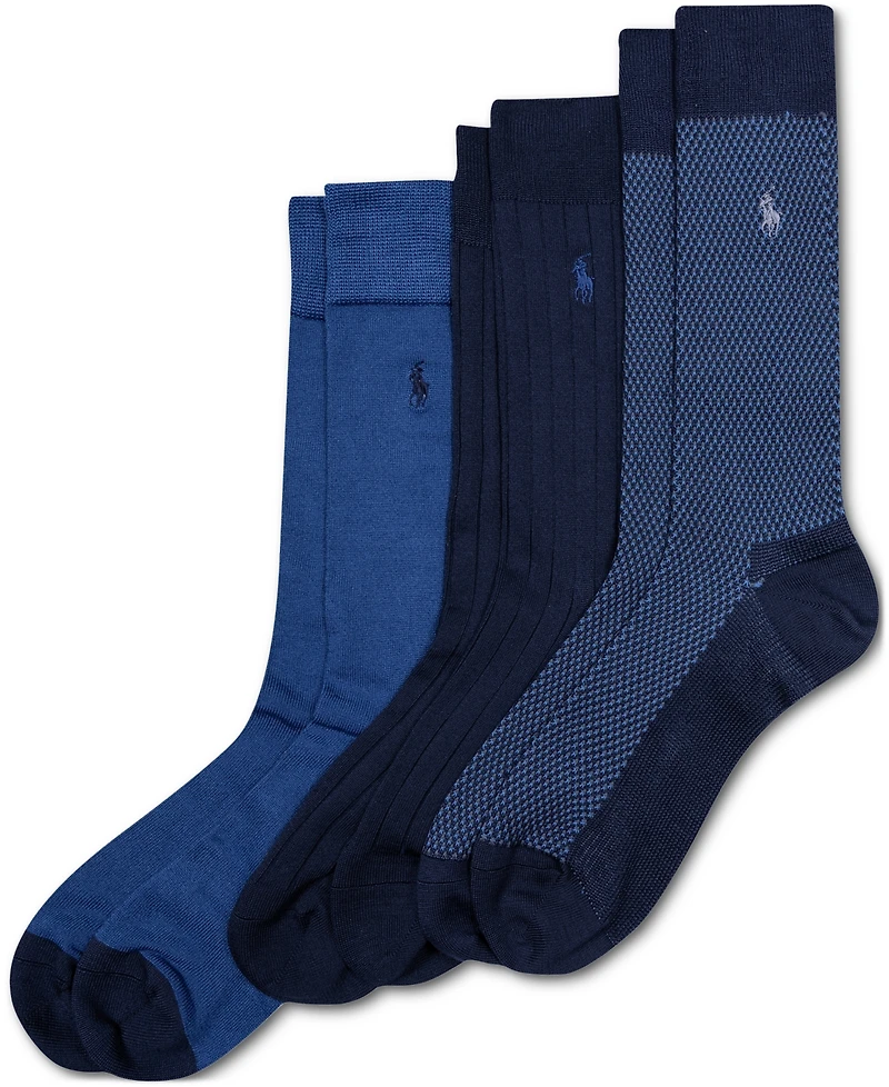 Polo Ralph Lauren Men's 3-Pk. Supersoft Birdseye Dress Socks