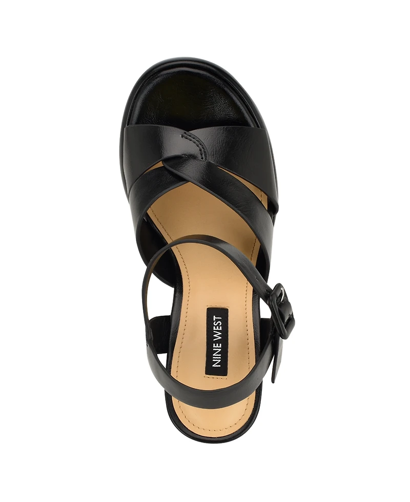 Nine West Women's Jalissa Block Heel Open Toe Dress Sandals