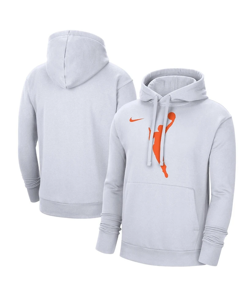 Nike Men's and Women's White Wnba Logo Woman Team 13 Pullover Hoodie