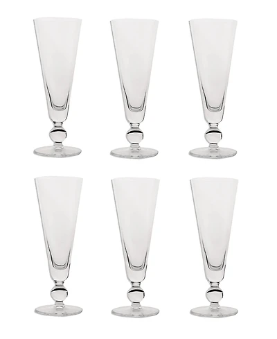 Costa Nova Champagne Flutes, Set of 6