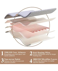 Caromio Twin Size Electric Heated Mattress Pad, 39"x75"