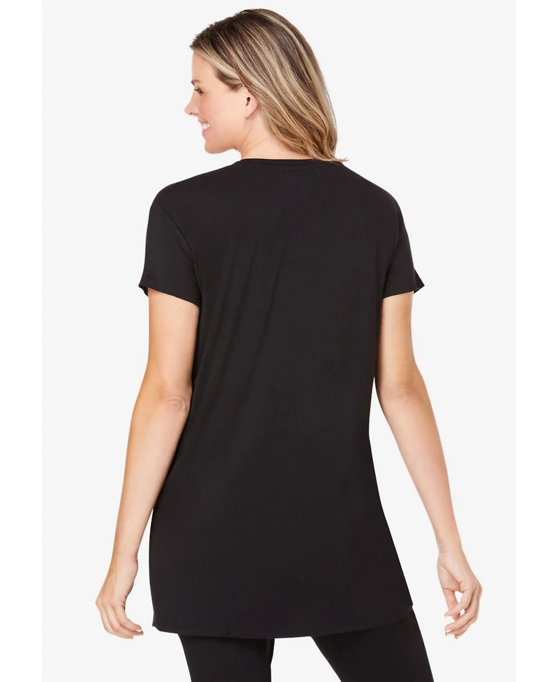 Dreams & Co. Women's Soft Pj Tunic Tee