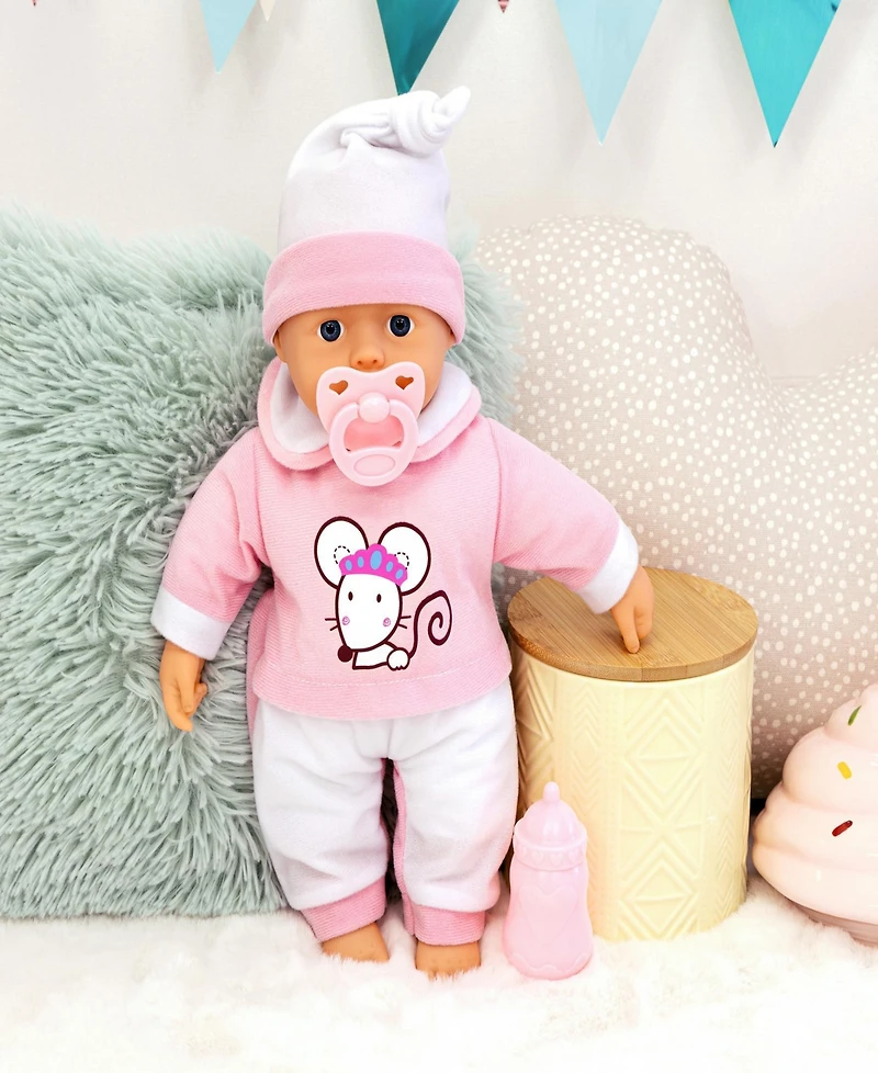 Bayer Design Pink Mouse Baby Doll