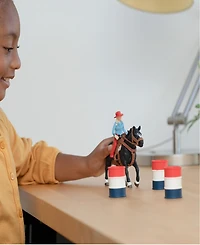 Schleich Farm World Cowgirl Barrel Racing Fun Playset