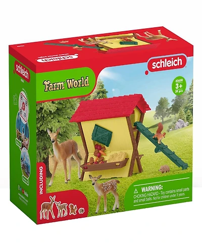 Schleich Farm World Feeding The Forest Animals Playset