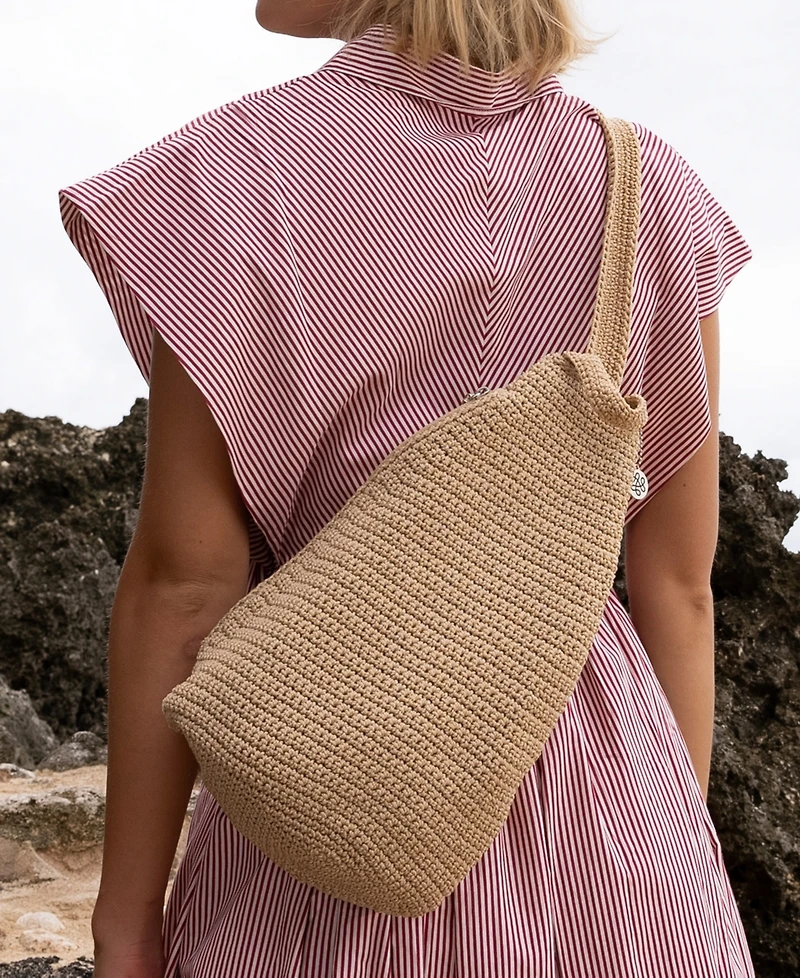 The Sak Women's Geo Sling Crochet Backpack