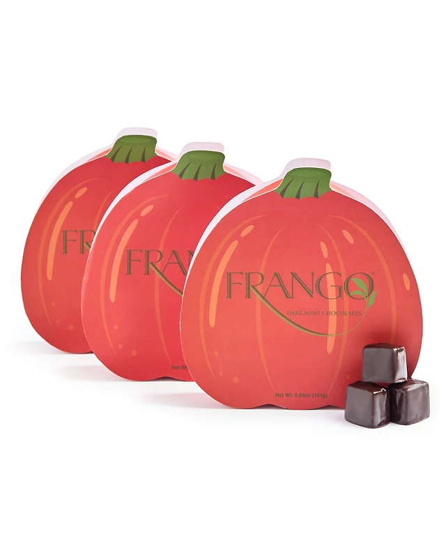 Frango Chocolates Dark Mint Chocolates in Pumpkin Box, Pack