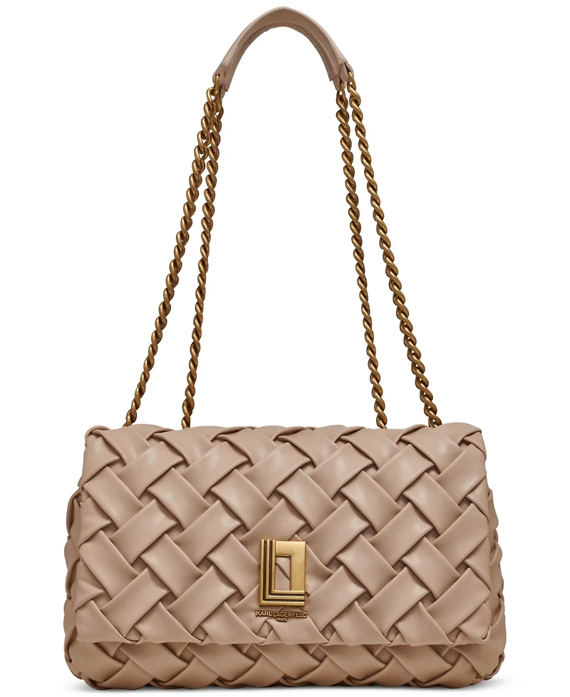Karl Lagerfeld Paris Lafayette Leather Shoulder Bag