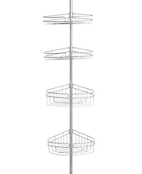 Kenney 4-Tier Spring Tension Razor Holder Shower Corner Pole Caddy