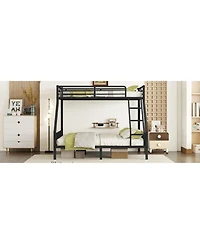 Streamdale Twin Xl/Queen Metal Bunk Bed with Ladder and Slats