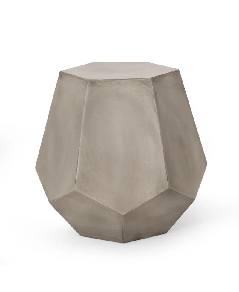 Streamdale Lightweight Concrete Geometric Side Table for Outdoor Spaces