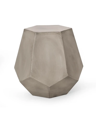 Streamdale Lightweight Concrete Geometric Side Table for Outdoor Spaces