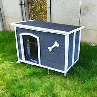 Streamdale Easy Assembly Wooden Dog House for Outdoor Use