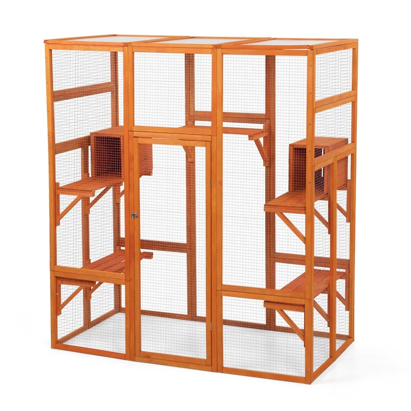 Streamdale Spacious Cat Enclosure with Multiple Perches and Condos
