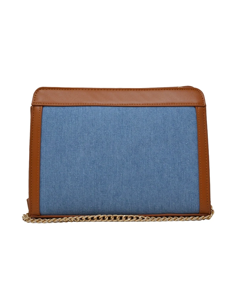 Bebe Marie Denim Crossbody Bag