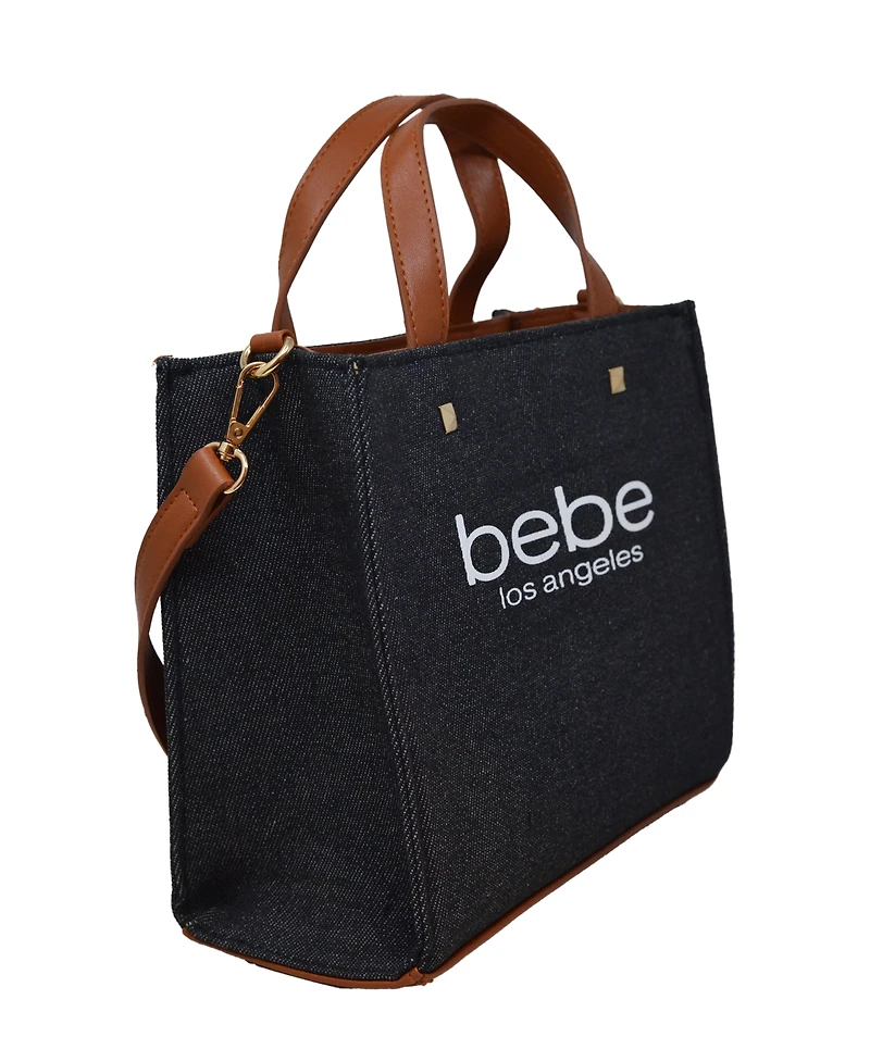 Bebe Rian Canvas Medium Satchel Bag