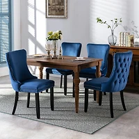Streamdale Blue Upholstered Dining Chairs, Set of 2