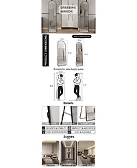 Streamdale Premium Full-Body Mirror with Space-Saving Aluminum Frame