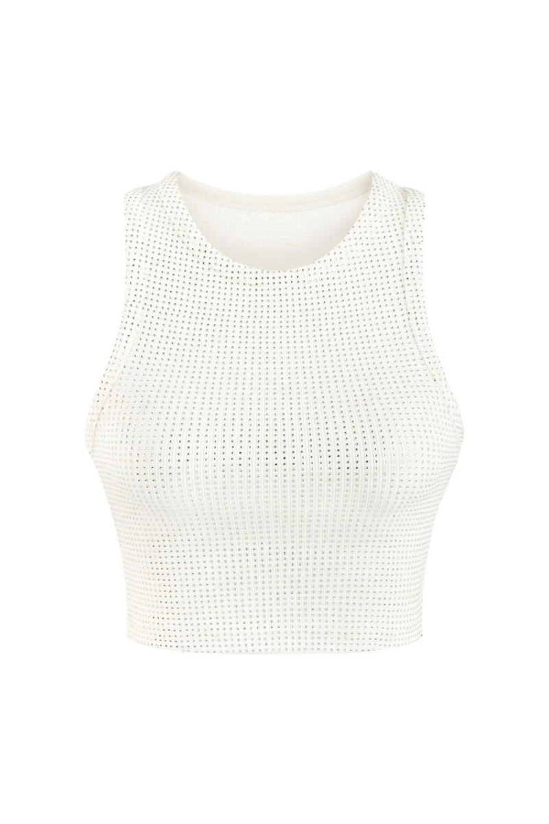 Nocturne Women's Embellished Crop Top