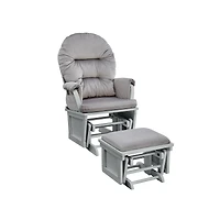 Simplie Fun Madison Glider And Ottoman Wood And Light Fabric