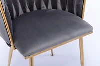 Streamdale Velvet Dining Chair (Set of 2), Modern Ivory