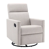 Streamdale Plush Nursery Rocker with Glider and Swivel
