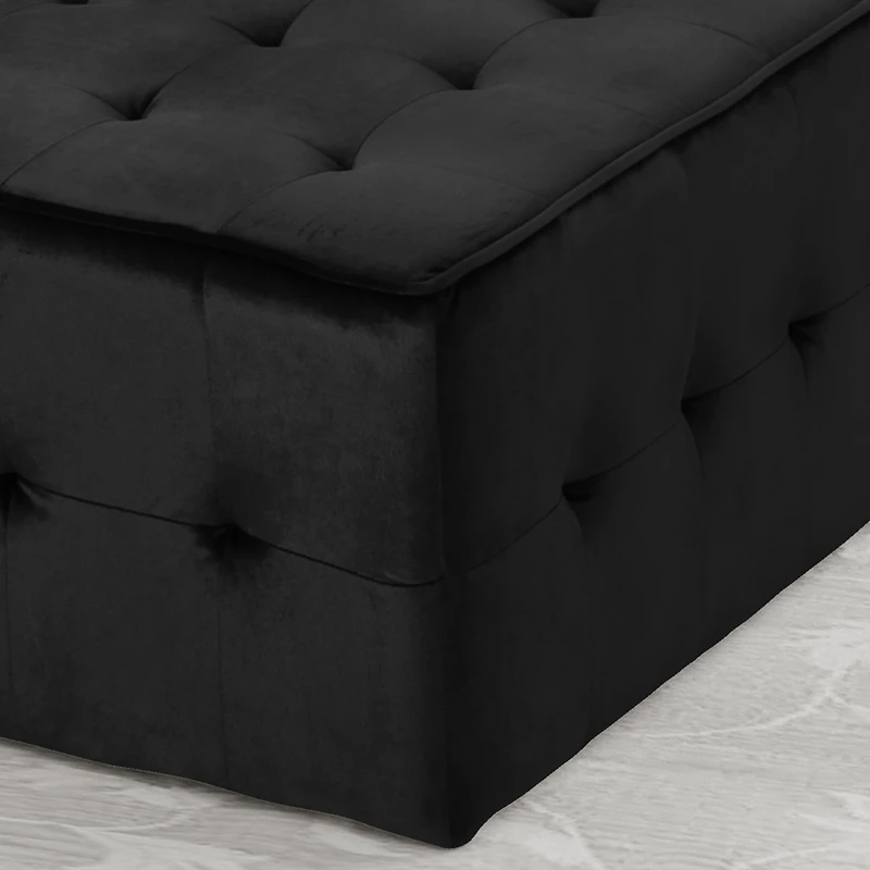 Streamdale Oversized Tufted Velvet Ottoman for Comfort & Style