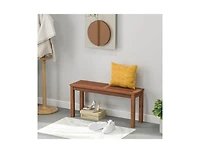 Slickblue 2-Seater Patio Backless Dining Bench with Breathable Slatted Seat