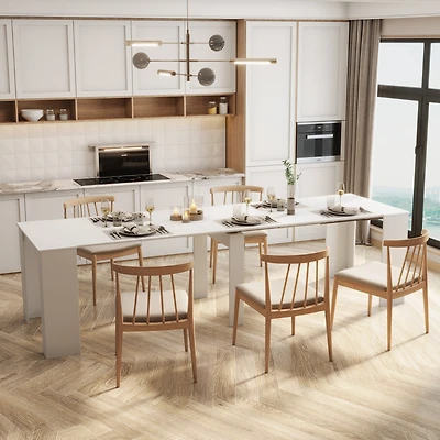 Simplie Fun Multifunctional extendable console table