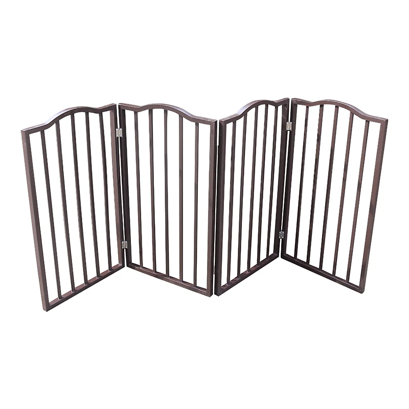Pet Gate – Dog Gate for Doorways, Stairs or House – Freestanding, Folding, black, Arc Wooden