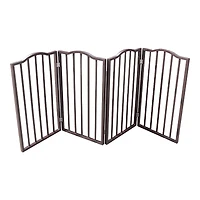 Pet Gate – Dog Gate for Doorways, Stairs or House – Freestanding, Folding, black, Arc Wooden