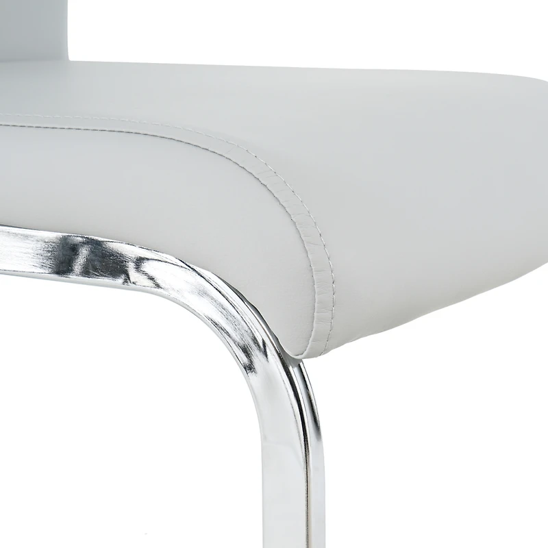 Streamdale Furniture Faux Leather Padded Dining Chairs Set Of 2