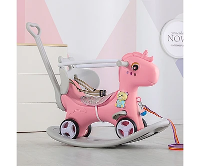 Streamdale 4-in-1 Rocking Horse Balance Bike, Ride-On, Rocking, and Balance Board