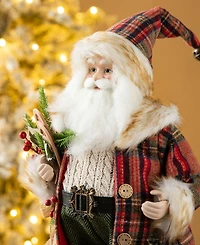 Glitzhome 18 H Christmas Woodland Santa Figurine with Porcelain Face