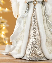 Glitzhome 16 H Polyvinyl chloride Christmas Elegant Angel Tree Top