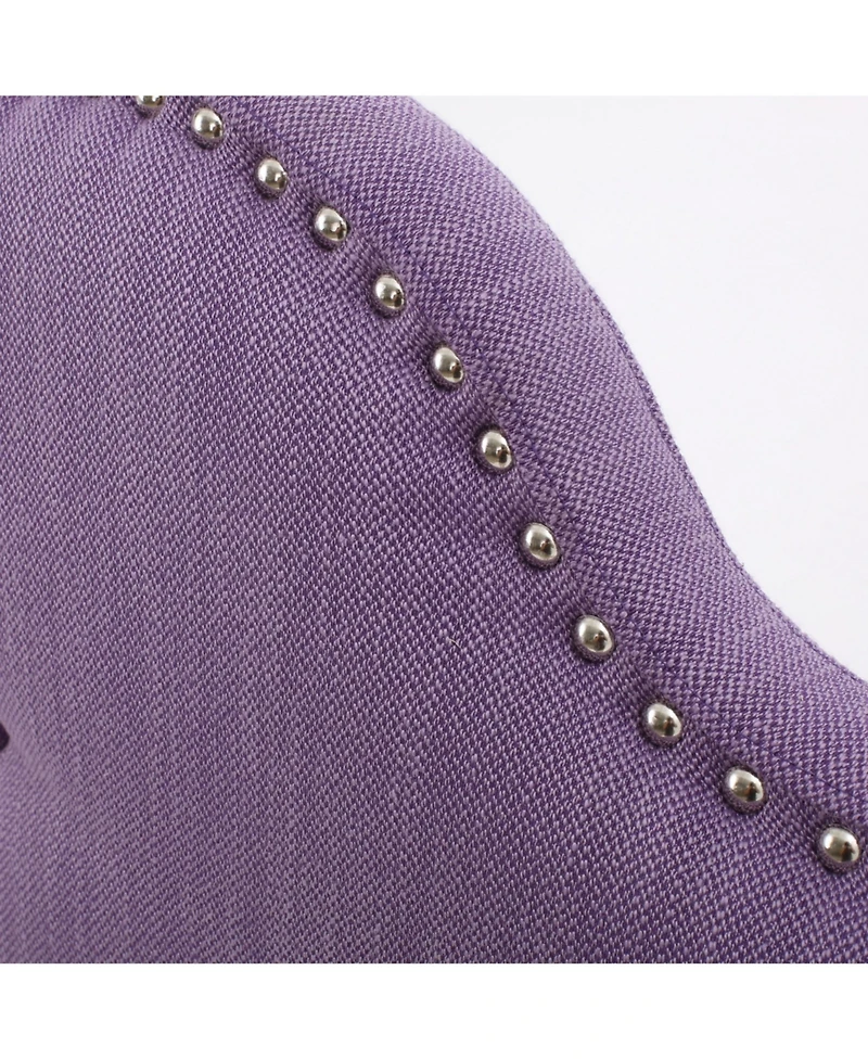 Simplie Fun Contemporary Button-Tufted Upholstered Headboard with Nailhead Accents