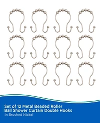 Kenney Beaded Roller Shower Curtain Double Hooks