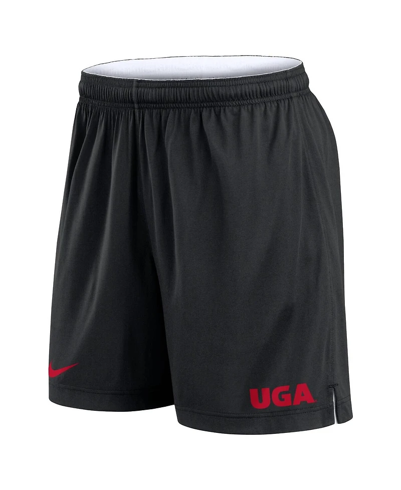 Nike Men's White/Black Georgia Bulldogs Primetime Reversible Performance Shorts