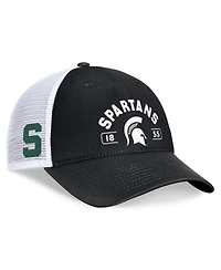 Top of the World Men's Black/White Michigan State Spartans Free Kick Trucker Adjustable Hat