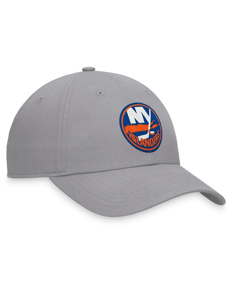 Fanatics Men's Gray New York Islanders Extra Time Adjustable Hat
