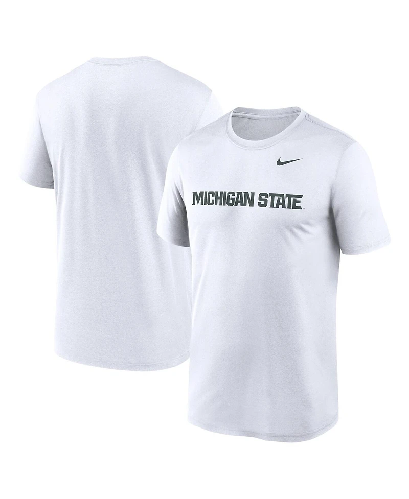 Nike Men's White Michigan State Spartans Primetime Legend Wordmark T-Shirt