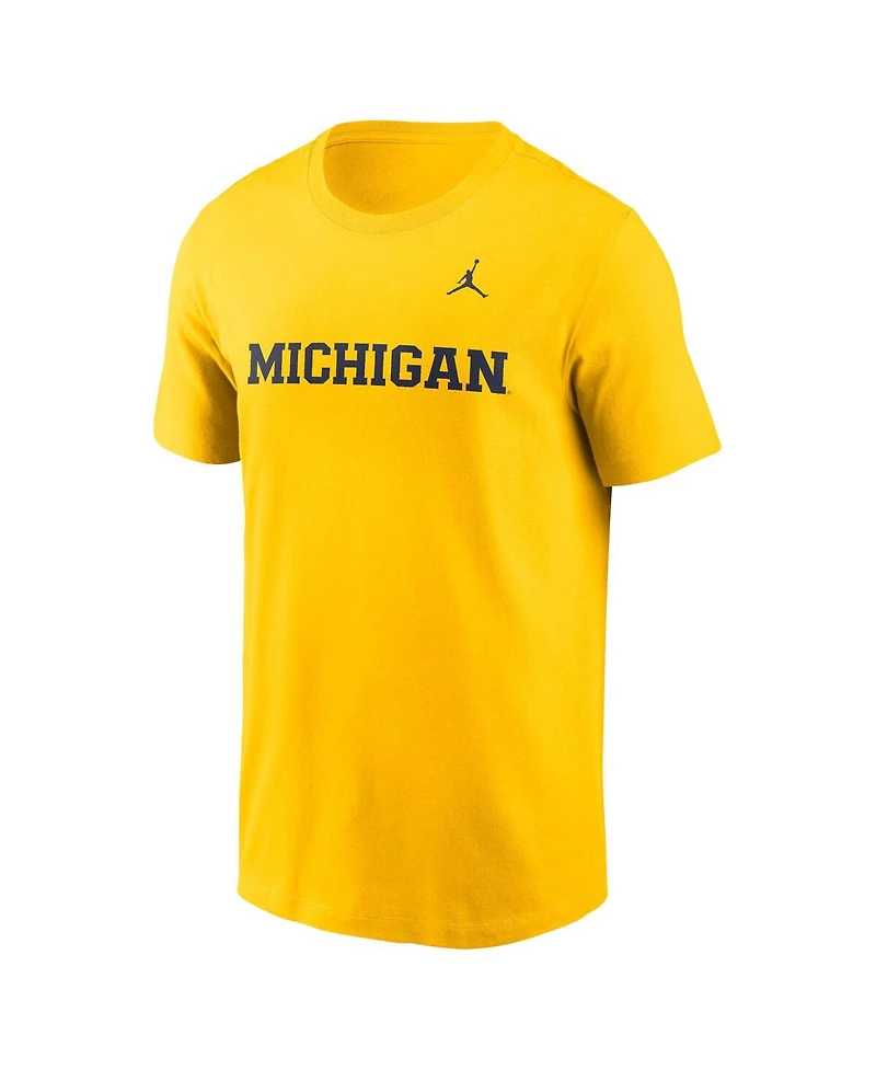 Jordan Men's Michigan Wolverines Primetime Evergreen Wordmark T-Shirt