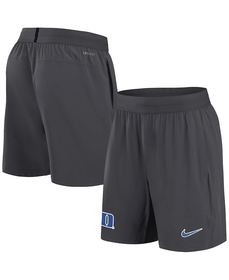 Nike Men's Anthracite Duke Blue Devils 2024 Sideline Performance Shorts