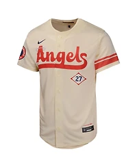 Nike Big Boy's and Girl's Mike Trout Cream Los Angeles Angels City Connect Limited Player Jersey